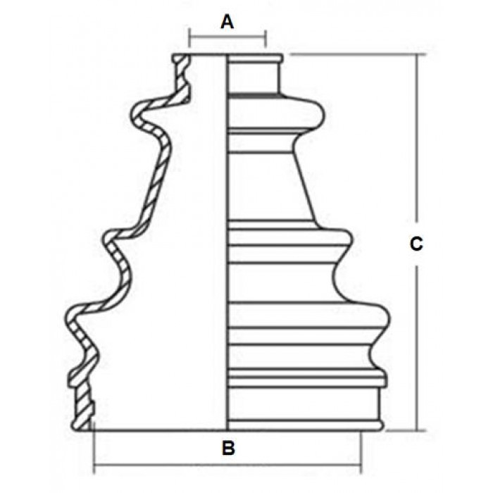 Пыльник шрус Yamaha AT-03C04, арт. AT-03C04,          Bronco ATV​ 