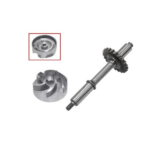 Крыльчатка помпы охлаждения (с валом) Kawasaki/Suzuki AT-10073A, арт. AT-10073A,          Bronco ATV​ 