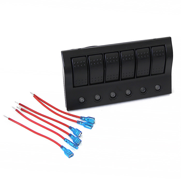 Панель переключателей 6 клавиш с автоматическими выключателями NEKEKE, серия S, со съемной панелью, арт. BP6S/P,          NEKEKE 