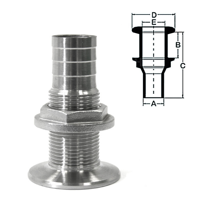 Стакан дренажный 3/4" с гайкой, под шланг 25 мм, арт. 52402,          Sumar 