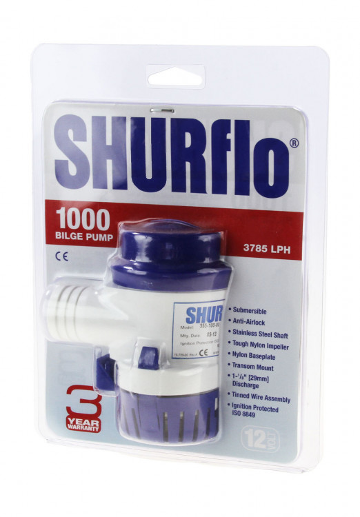 Помпа осушительная Shurflo, 12 В, 1000GPH (3785 л/час), арт. 35510010,          Shurflo  Помпа осушительная Shurflo, 12 В, 1000GPH (3785 л/час), арт. 35510010,          Shurflo