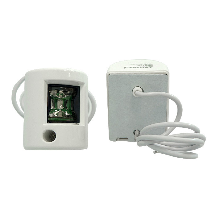 Огни бортовые светодиодные 38х60 мм, белый корпус, арт. 71300,          Lalizas 