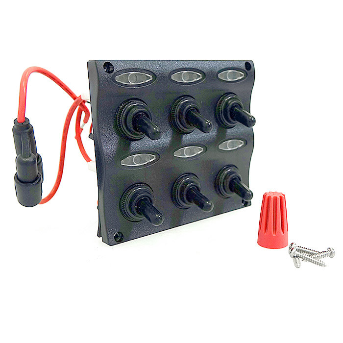 Панель управления 6шт со светодиодной подсветкой 95х107х65 мм, арт. C91342LED,          Easterner 