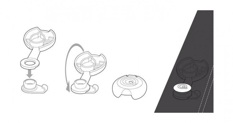 Заглушка декоративная для кнопок Q-snap, арт. 190100100,          Surefas 