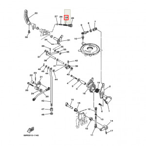 Пружина фиксатора тяги скорости Yamaha 25-30 (90501-14M07) YAMAHA