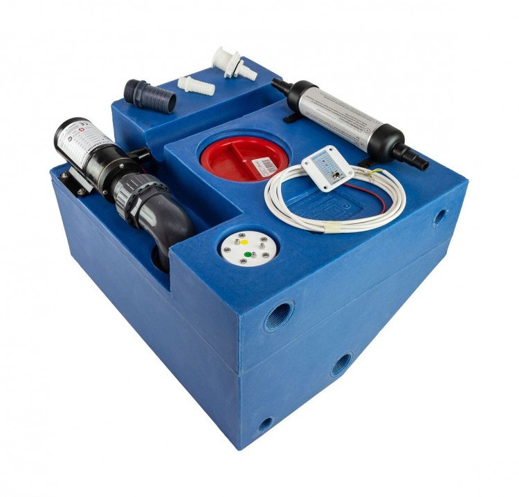 Бак сточный со скосом, 50 л, 430x530x290 мм, арт. 9300000550,          Matromarine 