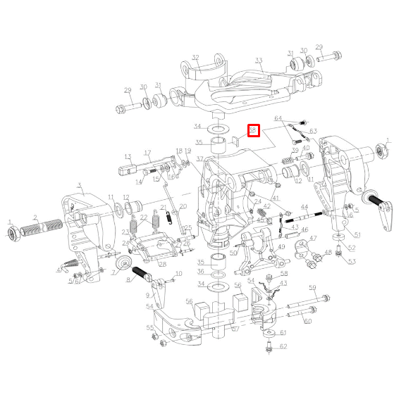 Пластина фиксации поворота мотора Tohatsu 9.8-18 (YUELANG), арт. 345-62441-0-K,          TAIZHOU YUELANG POWER TECHNOLOGY 