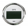 GPS-спидометр электронный, белый циферблат, нержавеющий ободок, выносная антенна, д. 85 мм 