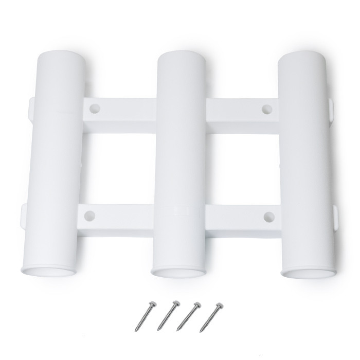 Держатель спиннинга SUNFINE тройной 50мм, белый пластик, арт. SF30662-W,          SUNFINE MARINE 