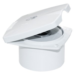 Короб с быстроразъемным штуцером, квадратный, белый