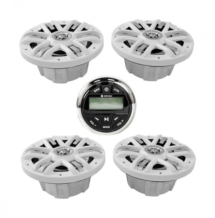 Морская аудиосистема Marine Rocket MRH-833 (комплект 4W), арт. MRH833S65W2,          Marine Rocket 