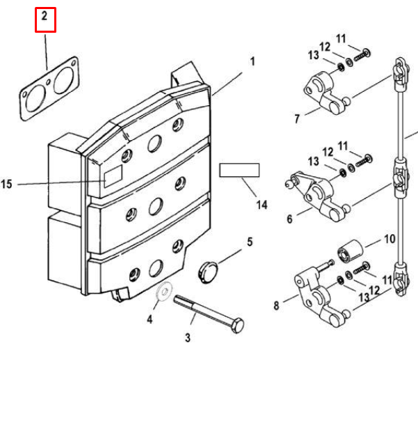Прокладка паронитовая MERCURY 135/150/175/200  (Quicksilver), арт. 892211,          MERCURY 