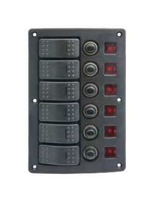 Панель бортового питания 6 переключателей