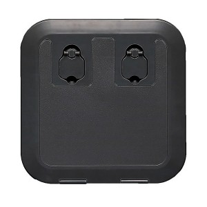 Люк смотровой пластиковый, 375x375 мм, черный