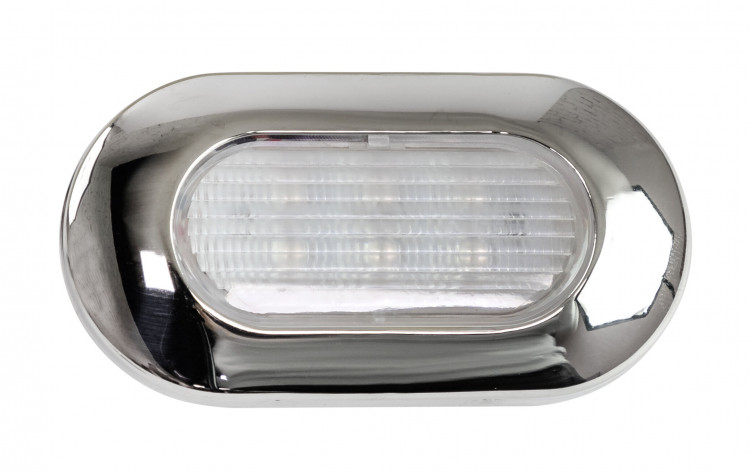 Светильник каютный светодиодный, нержавеющий корпус, синий, арт. 00767-BU,          AAA 