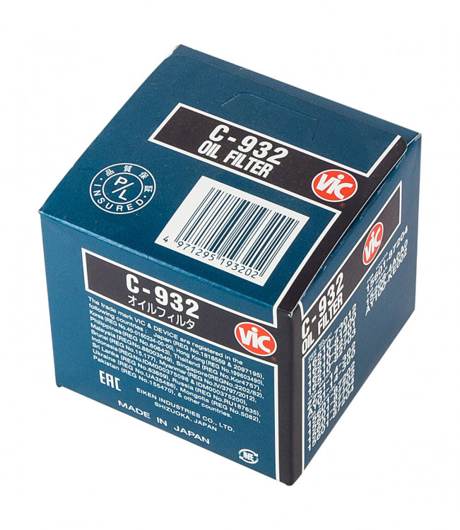 Фильтр масляный VIC C-932, арт. VICC932,          EIKEN INDUSTRIES 
