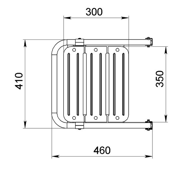 Платформа кормовая с трапом 2 ступени белые, арт. 040202WT,          Техномарин 