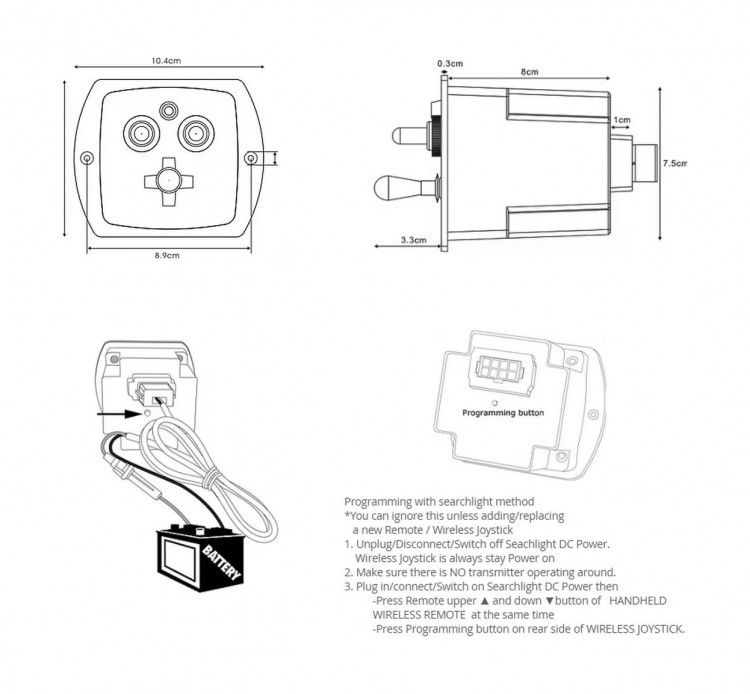 Пульт управления беспроводной (джойстик), арт. TXSL013,          Allremote 