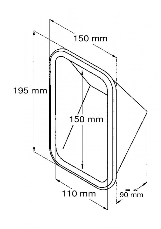 Горловина заливная для воды в боксе под шланг 38 мм, пластик, арт. NI2426,          CAN-SB 