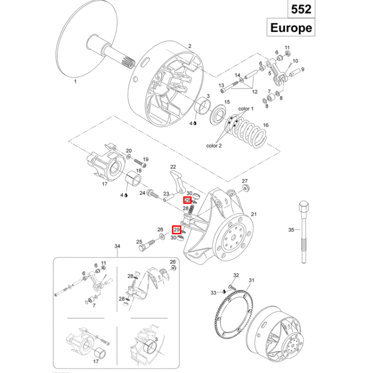 Уплотнительное Кольцо Вариатора Для BRP Ski Doo (732401030) 5x10x2.5 мм (KINETIX), арт. SOR-1001,          KINETIX 