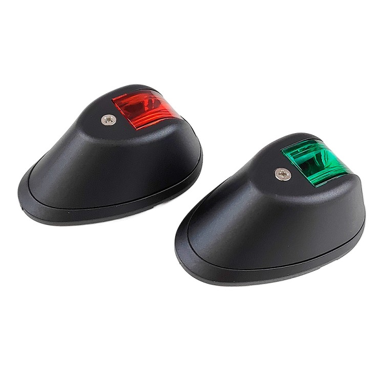 Навигационные огни светодиодные, пара, 12/24 В, 2,5 Вт, 91,5х59х33 мм, черный корпус, арт. 10269203,  