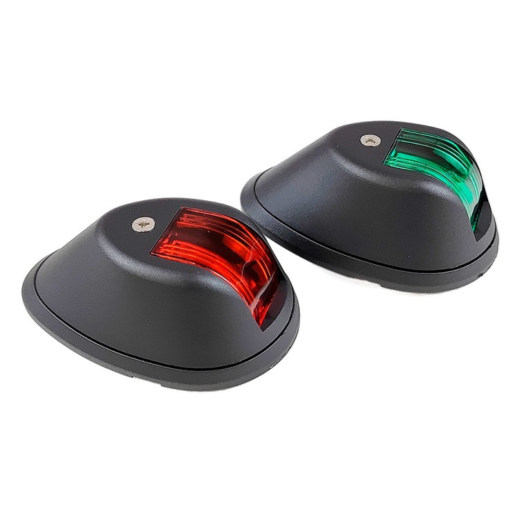 Навигационные огни светодиодные, пара, 12/24 В, 2,5 Вт, 91,5х59х33 мм, черный корпус, арт. 10269203,  