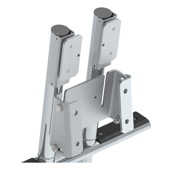 Трап дайверский телескопический быстросъемный, 3 серых ступени (ширина 450мм.), арт. 040185GT,          Техномарин 