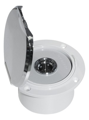 Короб с быстроразъемным штуцером, круглый, хромированный