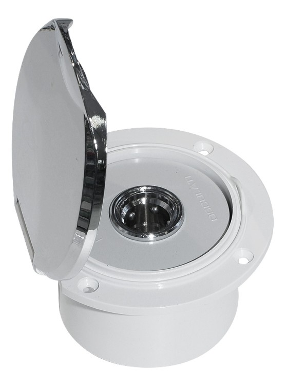 Короб с быстроразъемным штуцером, круглый, хромированный, арт. 10256037,          Osculati 