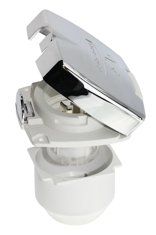 Розетка влагозащищенная, белый пластик, 30 A, арт. 10260607,          Osculati 