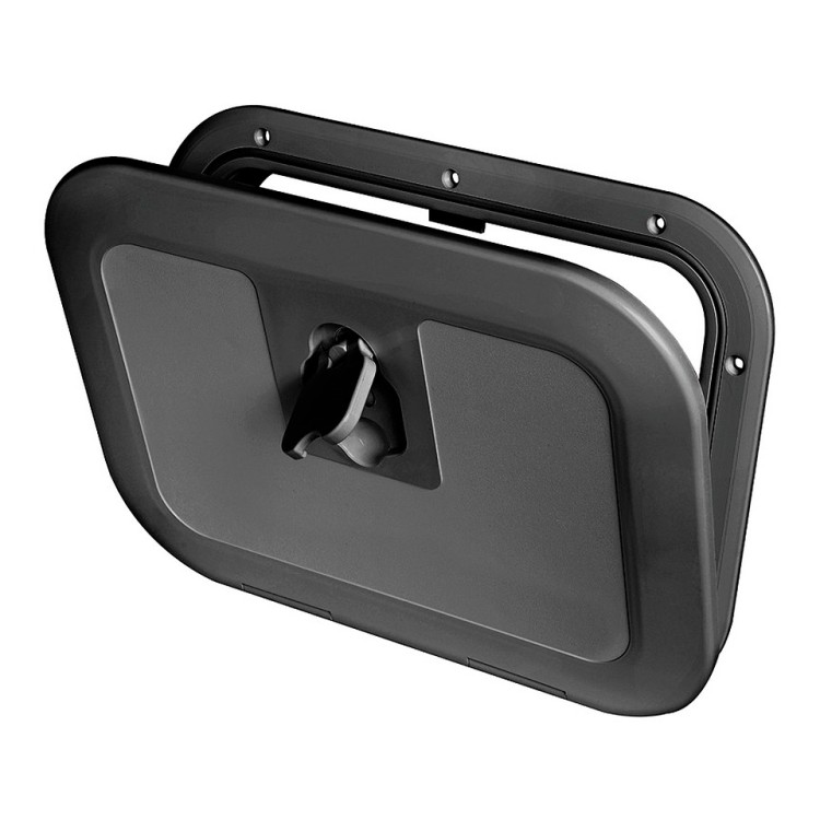 Люк смотровой пластиковый, 520х465 мм, черный, арт. 10270765,          Osculati 