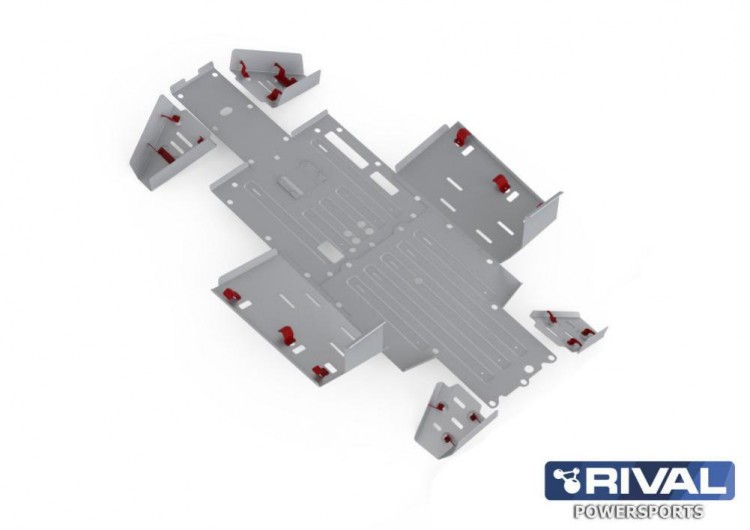 Комплект AL защиты днища Honda Pioneer 700 (2015-), арт. 444.2108.1-riv,          Rival 