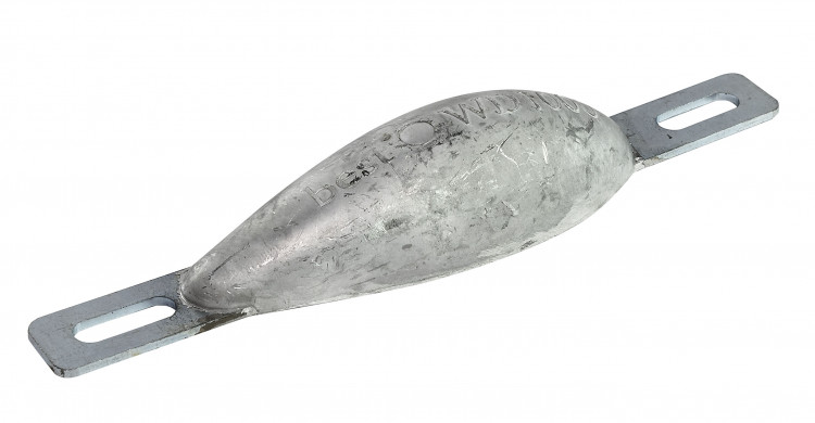 Анод алюминиевый для корпуса судна, 177x56x35 мм, арт. WD1000A,          Bestanode 
