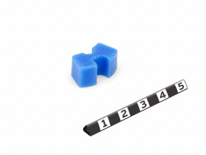 Эластичный элемент муфты N-Upex, N-Flex (аналог), типоразмер 80, M87/синий, Упругая эластичная вставка (сегмент) муфты типа N-EUpex, аналог резиновой, 33-99-9003-poly 