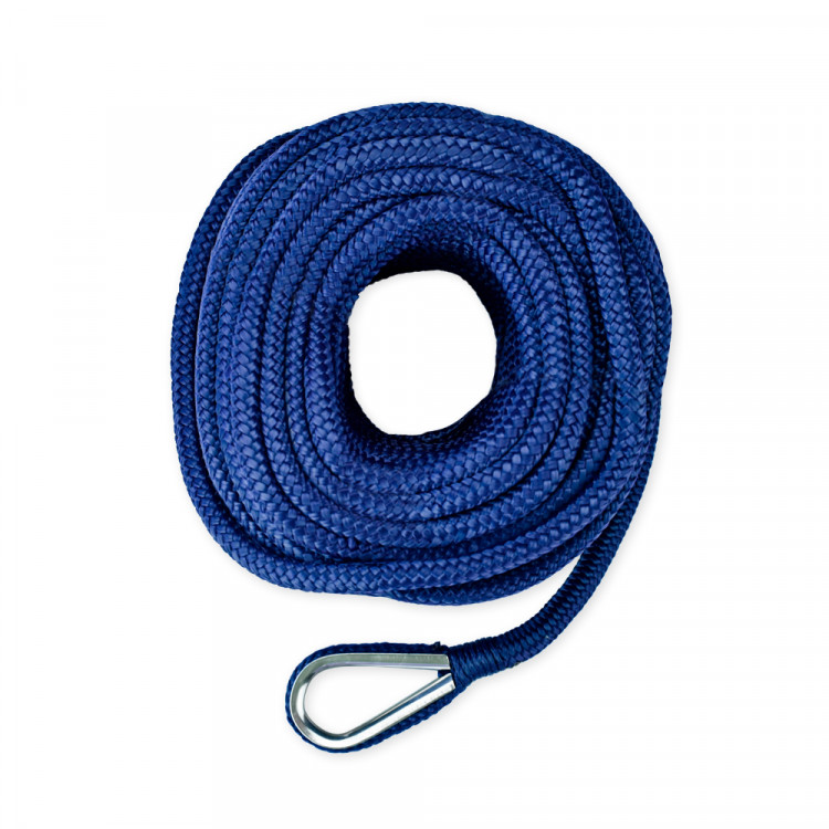 Трос (конец) якорный  плетеный, 10мм*30м, нейлон, SK-TANBR1030BL-ts, арт. SK-TANBR1030BL-ts,          Skipper 