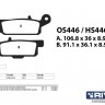 Тормозные колодки HS446 YAMAHA / Rival        