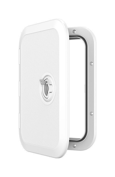 Люк смотровой 270 х 375 мм белый, с замком, Marine Rocket, арт. MR1270,          Marine Rocket 