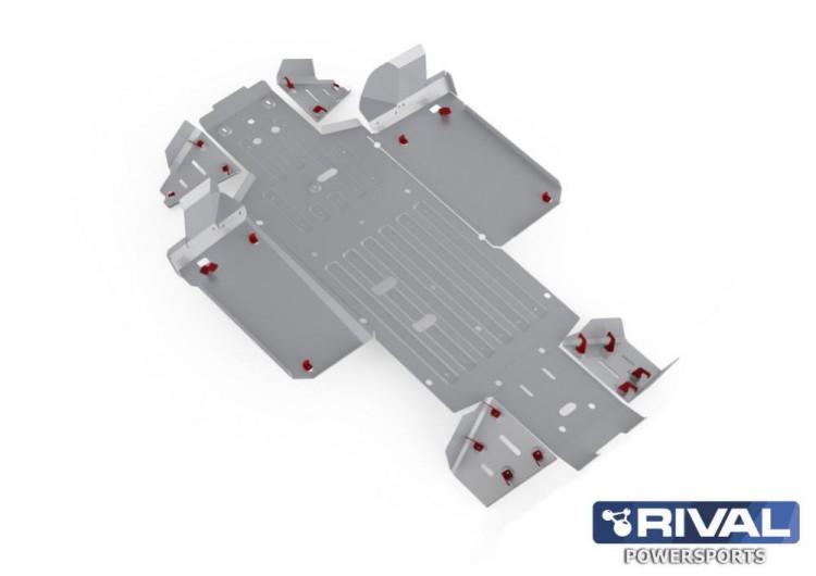 Комплект AL защиты днища Honda Pioneer 1000 (2015-), арт. 444.2118.1-riv,          Rival 