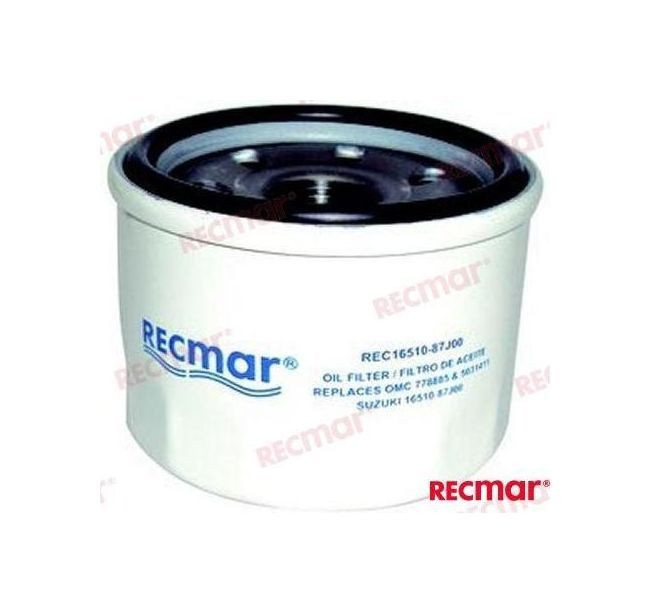 Фильтр масляный Suzuki DF25-70/DF40A/50A/60A , арт. 1651087J00_RM,          Recmar 