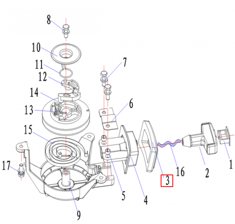 Уплотнение ручного стартера Parsun 3.5 (PREMARINE2), арт. 2.5F-01.02.00.09,          PREMARINE 