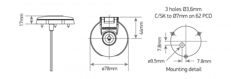 Кнопка управления якорной лебедкой, палубная Lewmar (Down), арт. 68000888,          Lewmar 