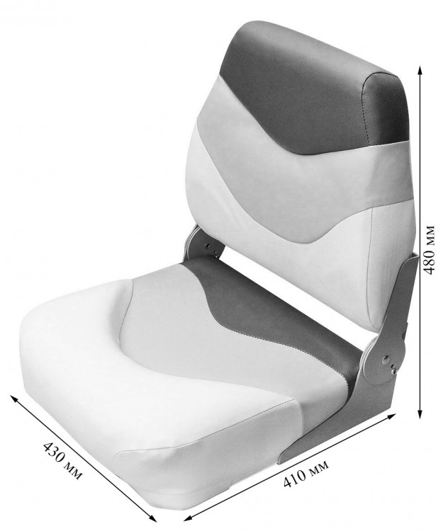 Сиденье Premium folding белое с синим и темно-серым, арт. 10251892,  