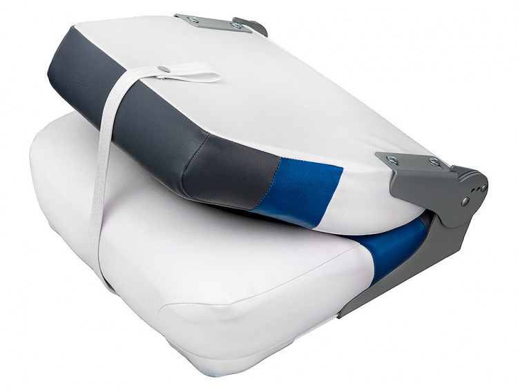 Сиденье Premium folding белое с синим и темно-серым, арт. 10251892,  