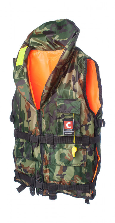 Жилет спасательный двусторонний универсальный COMFORT HUNTER (Охотник) 80-120 кг, арт. HUNTER80-120,          Comfort-Termo 