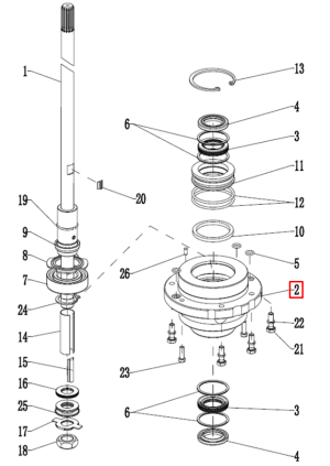 Корпус подшипника водомета (T40-31002; 1932) (PREMARINE)