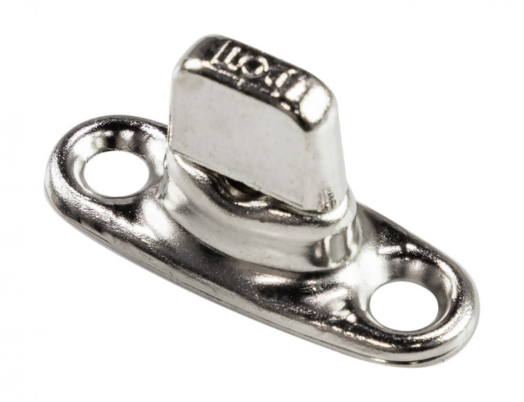 Застежка тентовая DOT поворотная c панелькой, никелированная латунь, арт. 91XB783221A,          DOT  Застежка тентовая DOT поворотная c панелькой, никелированная латунь, арт. 91XB783221A,          DOT