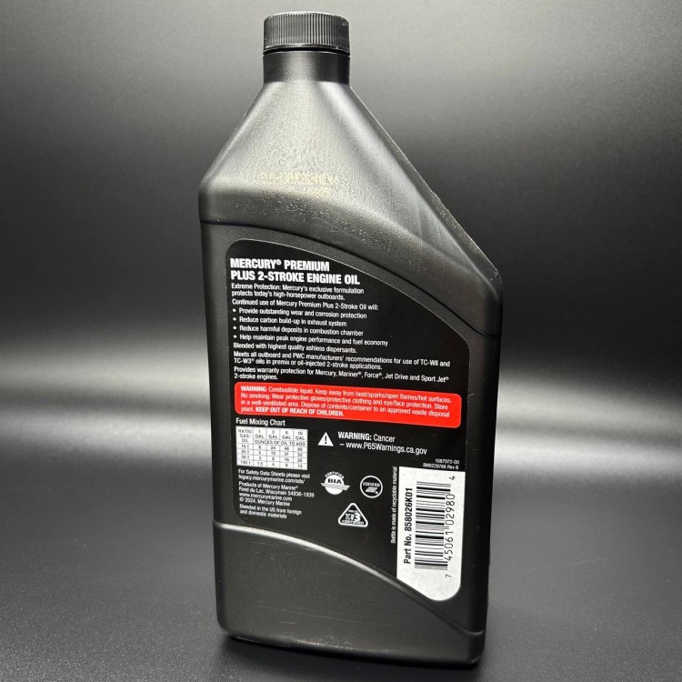 Масло 2-х такт. PREMIUM PLUS TCW3  0,946 л, арт. 858026K01,          MERCURY 