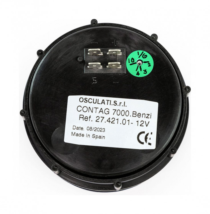 Тахометр Guardian 0-7000 об/мин бензин, черный циферблат, черная оправа, 12 В, арт. 27-421-01,          Osculati 