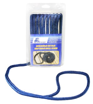 Плетеный швартовный конец, 12,7 мм x 6 м, темно-синий