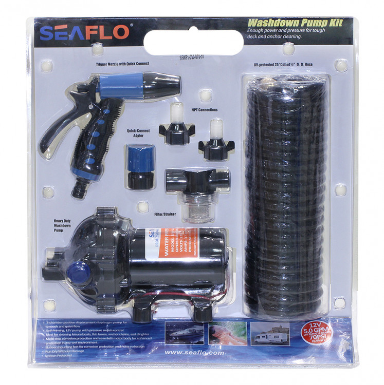Комплект для мытья палубы, 18,9 л/мин, 12 В, арт. 10256507,          SeaFlo 